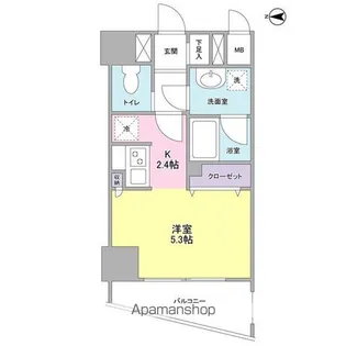 プレディアスタイル横濱沢渡【6階】の間取り