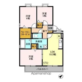 ロイヤルクレッセント西登戸【3階】の間取り