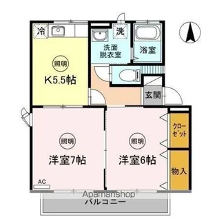 クレストヤマ【1階】の間取り