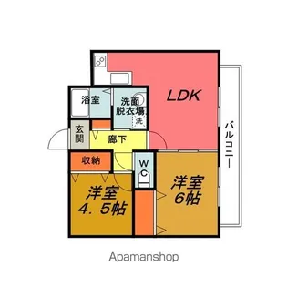 ルグラン服部【302号室】の間取り