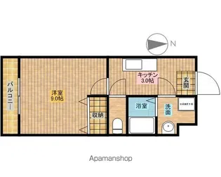 ヴィヴァーチェ若林【4階】の間取り