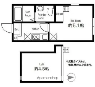 神奈川県横浜市西区御所山町【アパート】の間取り