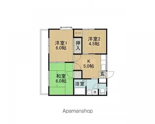 赤沼マイフレンドコーポ【201号室】の間取り
