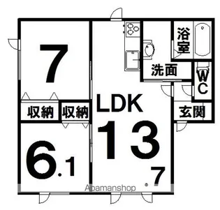 プランドールK Ⅰ【1階】の間取り