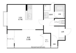 I−ROOM近岡町【205号室】の間取り
