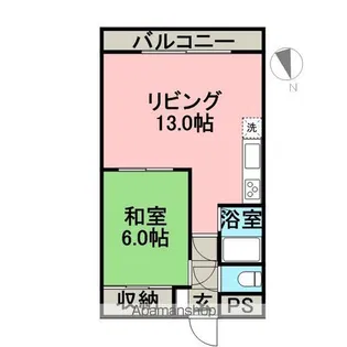 TSUMOTOクリーンハイツ【4階】の間取り