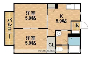 コーポ浜名湖【2階】の間取り