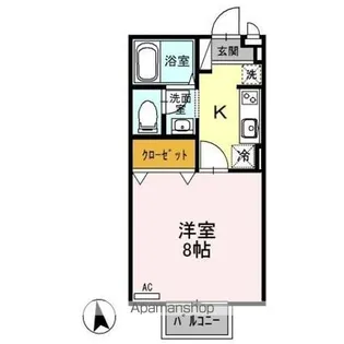 セジュール東鼎 AB【B207号室】の間取り