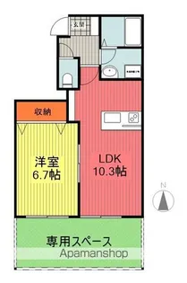 カサメント ベラ ノッテ【102号室】の間取り