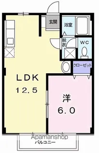 ラ・カーサ・ベルデ【2階】の間取り