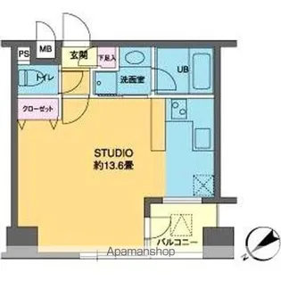 カスタリア北上野【8階】の間取り