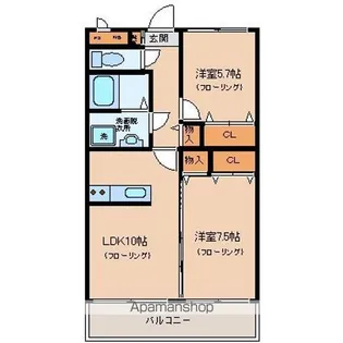 グリーンヒルズ【3階】の間取り