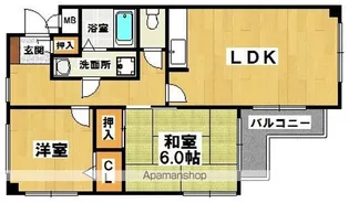 ガーデンパレス深井【4階】の間取り