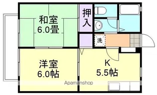 サンライフ中島Ⅱ B【2階】の間取り