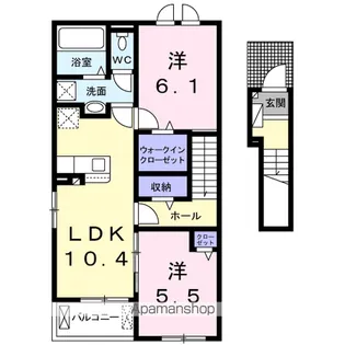 ルラフェンⅡ【2階】の間取り