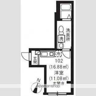 ブランドール坂下三丁目【1階】の間取り