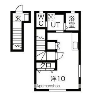 ル・メイユール東宮野目B棟【2階】の間取り