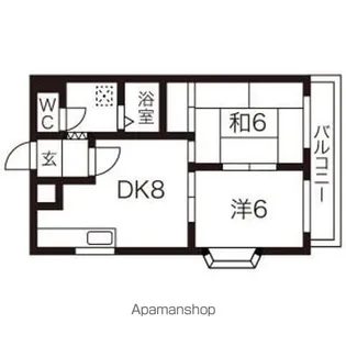 マンションブリッジ88【1階】の間取り