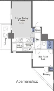 ドゥーエ日本橋【9階】の間取り