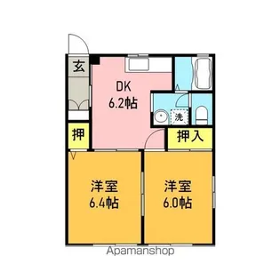 フレグランスグッチ【2階】の間取り