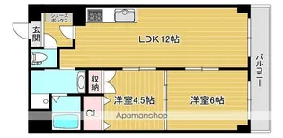 ヒルズシンメイ【6階】の間取り