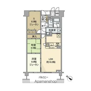 ステイツ北畠【305号室】の間取り