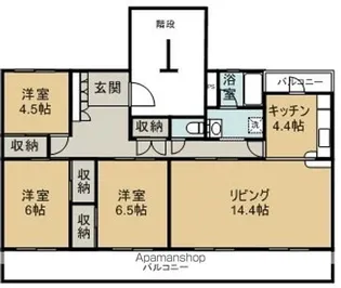 K’SB田園 Ⅱ号館【102号室】の間取り