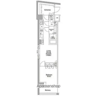 ザ・パークハビオSOHO代々木公園【5階】の間取り