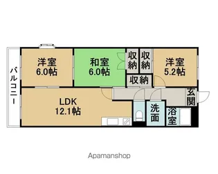 ハイレジデンス【3階】の間取り