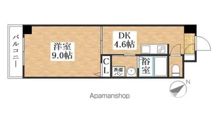 クレアール古城Ⅱ【1階】の間取り