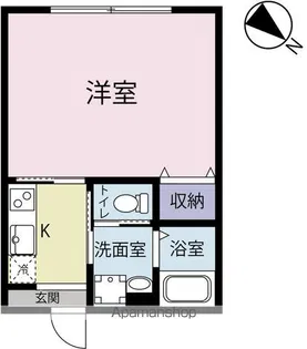 ビエナ下岡本【1階】の間取り