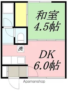 キャッスル柏木【107号室】の間取り