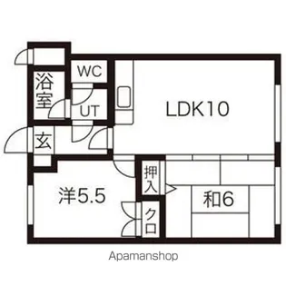 ロイヤルレインボー平岸 A棟【2階】の間取り