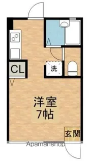 グリーンコーポ大谷口【102号室】の間取り