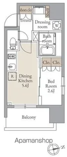 シーズンフラッツSENDAI EAST【2階】の間取り