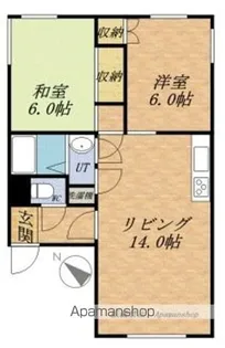 GO RESIDENCE A【201号室】の間取り