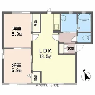 ディアス中島 A【1階】の間取り