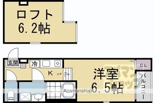 ハーモニーテラス深草佐野屋敷町【105号室】の間取り