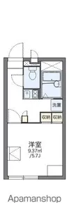 レオパレスピース ワン【104号室】の間取り