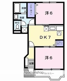 シャンゼリゼ弐番館【1階】の間取り