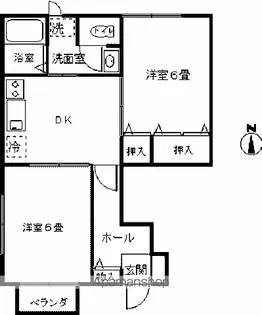 ベルメゾンBB6【1階】の間取り