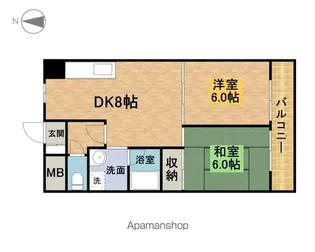 ロイヤルハイツ有野【3階】の間取り