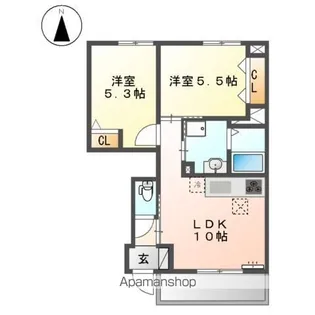 プルミエール【1階】の間取り