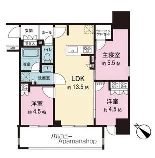 ネベル横浜関内【6階】の間取り