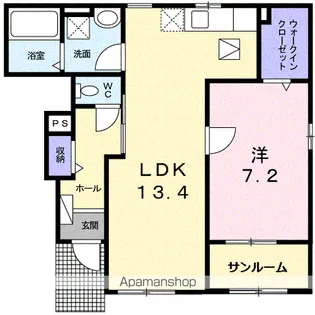 グレイス・ブリアン【1階】の間取り