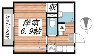 カサベルデ西千葉【1階】の間取り
