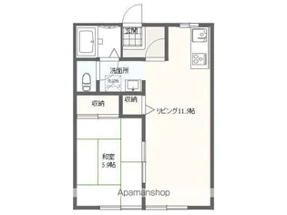 サンビレッジ上郷 A棟【102号室号室】の間取り