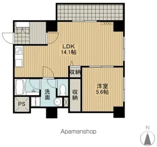 レガート白虎【4-C号室】の間取り