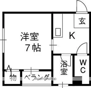 シャルマン早苗【2階】の間取り