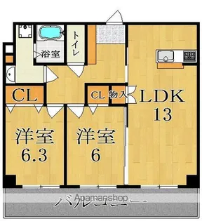 サンスクリット西大寺【7階】の間取り